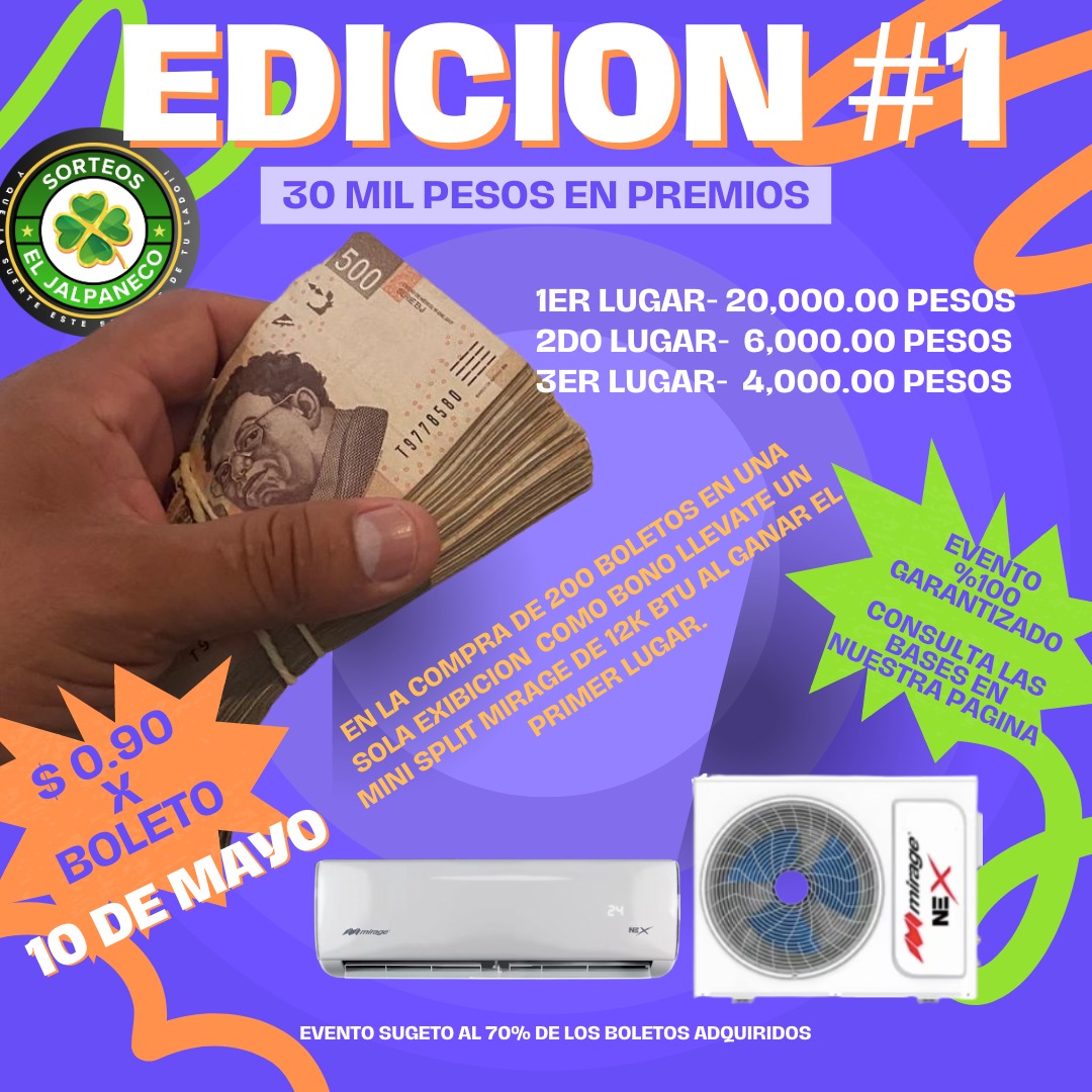 $30,000.00 EN PREMIOS EDICION #01